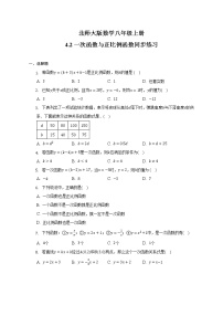 初中数学北师大版八年级上册2 一次函数与正比例函数精练