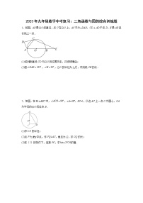 2023年九年级数学中考复习：三角函数与圆的综合训练题