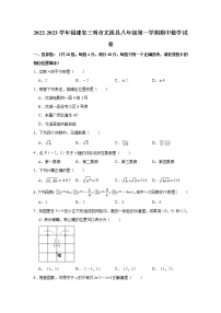 2022-2023学年福建省三明市尤溪县八年级（上）期中数学试卷(解析版)