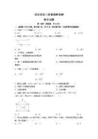 陕西省咸阳市武功县2023届九年级上学期质量调研检测数学试卷(含答案)