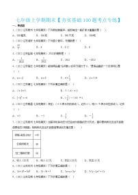 2022-2023学年七年级数学上学期期末【夯实基础100题考点专练】