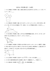 【期末考前必练】2022-2023学年北师大版数学八年级上册期末考点必刷题：专练05 填空题-提升（20题）