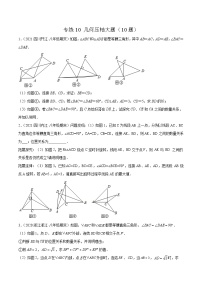 【期末考前必练】2022-2023学年北师大版数学八年级上册期末考点必刷题：专练10 几何压轴大题（10题）