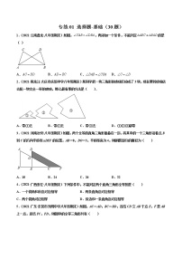 【期末考前必练】2022-2023学年苏科版数学八年级上册期末考点必刷题：专练01 选择题-基础（30题）