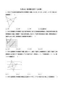 【期末考前必练】2022-2023学年苏科版数学八年级上册期末考点必刷题：专练02 选择题-提升（20题）