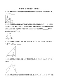 【期末考前必练】2022-2023学年苏科版数学八年级上册期末考点必刷题：专练05 填空题-提升（20题）