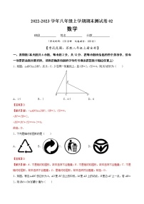 【期末仿真检测】苏科版数学 八年级上学期-期末测试卷02（提高卷）（南京专用）