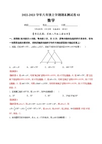 【期末仿真检测】苏科版数学 八年级上学期-期末测试卷03（提高卷）（南京专用）