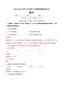 【期末仿真检测】苏科版数学 八年级上学期-期末测试卷03（提高卷）（苏州专用）