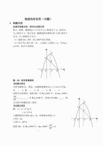 中考数学角度的存在性（习题及答案）