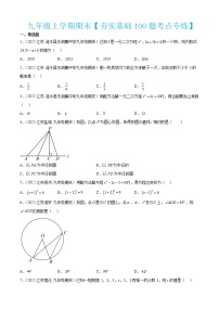 2022-2023学年九年级数学上学期期末考点大串讲【夯实基础100题考点专练】