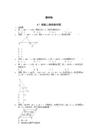 北师大版九年级上册7 相似三角形的性质课后测评