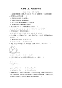 北师大版数学九上 期中数学试卷（含答案）