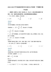 福建省漳州市长泰县2022-2023学年九年级上学期期中数学试卷(含答案)