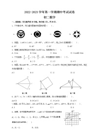 江苏省苏州市新区二中2022-2023学年八年级上学期期中考试数学试卷(含答案)