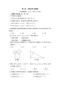 《勾股定理》单元检测1 2022-2023学年七年级上册数学鲁教版(五四学制）