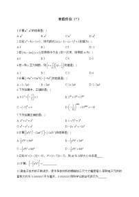 人教版八年级数学上册 寒假作业（7）