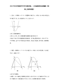 2023年九年级数学中考专题训练：二次函数综合压轴题（相似三角形问题）及答案