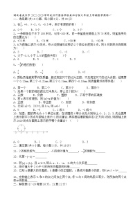 湖北省武汉市2022-2023学年武汉外国语学校美加分校七年级上学期数学周练一