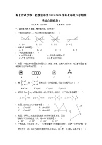 湖北省武汉市一初慧泉中学2019-2020学年七年级下学期数学综合测试卷3