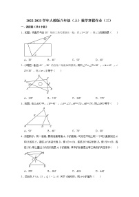 2022-2023学年人教版八年级（上）数学寒假作业（三）