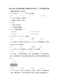 河南省新乡市辉县市2022-2023学年八年级上学期期中数学试卷(含答案)