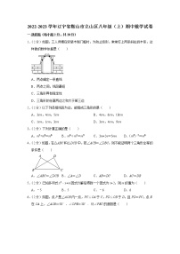 辽宁省鞍山市立山区2022-2023学年八年级上学期期中数学试卷(含答案)