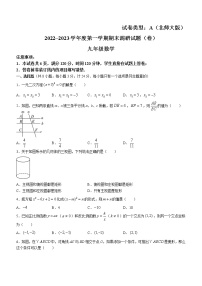 陕西省榆林市第十中学2022-2023学年九年级上学期期末考试数学试题 (含答案)