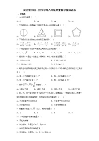 河北省2022-2023学年八年级上学期期末数学模拟试卷（冀教版）(含答案)