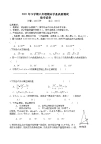 湖南省株洲市攸县2021-2022学年八年级上学期期末学业质量测试数学试题(含答案)