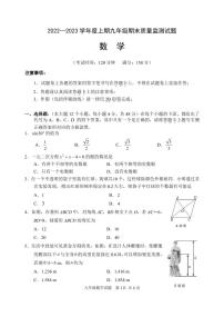 重庆南岸区2022-2023学年九年级上期末数学试卷