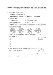 2022-2023学年河南省南阳市唐河县九年级（上）期中数学试卷(解析版)