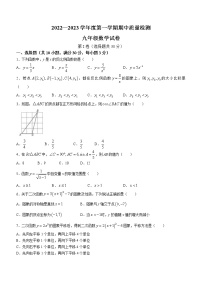 山东省济宁市济宁高新区洸河中学2022-2023学年九年级上学期期中数学试题(含答案)