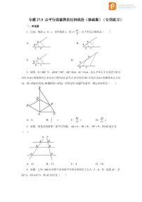 专题27.9 由平行线截得的比例线段（基础篇）（专项练习）-2022-2023学年九年级数学下册基础知识专项讲练（人教版）