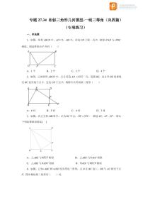 专题27.34 相似三角形几何模型-一线三等角（巩固篇）（专项练习）-2022-2023学年九年级数学下册基础知识专项讲练（人教版）