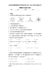 天津市红桥区新华中学和苑学校2022-2023学年九年级上学期期末考试数学试题(含答案)