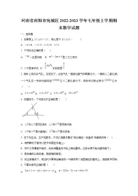 河南省南阳市宛城区2022-2023学年七年级上学期期末数学试题