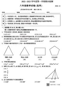 河北省邢台市任泽区二中2022-2023第一学期八年级数学期末