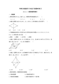 华师大版八年级下册1. 菱形的性质精品达标测试