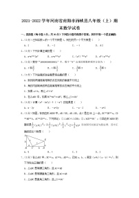 2021-2022学年河南省南阳市西峡县八年级（上）期末数学试卷