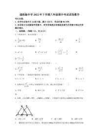 湖南省岳阳市通海路中学2022-2023学年八年级上学期期中考试数学试题