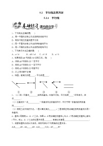 初中数学人教版七年级下册5.2.1 平行线精练