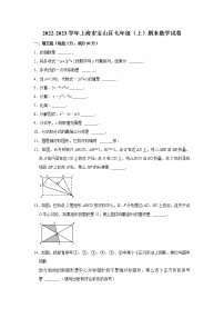 2022-2023学年上海市宝山区七年级（上）期末数学试卷