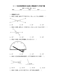 5.1.1相交线寒假预习自测人教版数学七年级下册