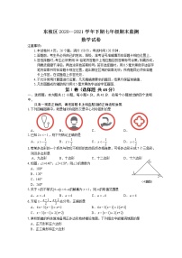 四川省眉山市东坡区2020-2021学年七年级下学期期末质量监测数学试卷