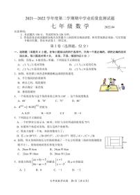 山东省潍坊市（青州市、临朐县、昌邑县、诸城市、昌乐县、寿光市）2021-2022学年七年级下学期期中学业质量监测数学试卷（PDF版）