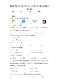 湖北省武汉市卓刀泉中学2022-2023学年八年级上学期期末数学试卷