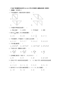 广东省广州市番禺区育龙中学2022-2023学年上学期八年级数学期末测试卷 (含答案)