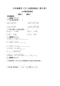 鲁教版 (五四制)六年级下册5 整式的乘法学案