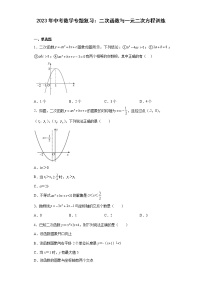 2023年中考数学专题复习：二次函数与一元二次方程训练(含答案)